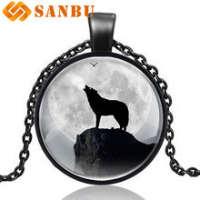 Fashion Classic White Wolf Pendant Necklace Charm Men Women Long Chain Necklace Jewelry Gift 2024 - buy cheap