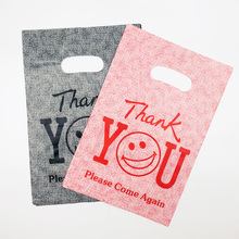 20X30cm Gray / Dark Red ''Thank You " Pattern Plastic Shopping Bags With Handle 50pcs Plastic Jewelry Gift Packaging Bags Handle 2024 - buy cheap