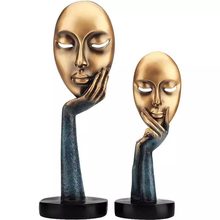 Creative abstract mask sculpture decoration TV cabinet porch decoration crafts home soft decoration crafts artwork Buda 2024 - buy cheap