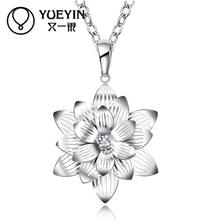 Femal Jewelry silver plated pendant Necklace bridal jewelry silver plated charm chain Collar de la Mujer Wholesale Retail 2024 - buy cheap