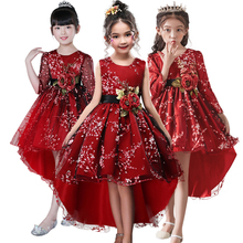 Vestidos Rojos de fantasía para niñas y adolescentes, ropa para fiestas de cumpleaños, disfraz de 2 a 14 años 2024 - compra barato