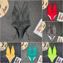 Bikini 2019 Swimming Suit For Women  Bathing Suit One-piece Swimsuit Sexy Pure Deep V Backless Swimwear Maillot De Bain Femme 2024 - buy cheap