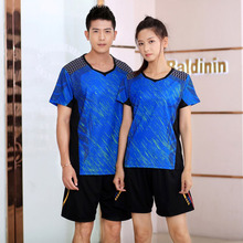 JIAN FU directo camisas badminton traje de tenis ropa para hombres bádminton camisa las mujeres tenis de mesa ropa conjunto de Ping Pong M-4XL 2024 - compra barato