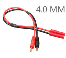 4.0 MM  Banana Plug to 4.0MM Sheath Plug Charging Cable for RC Multirotor Quadcopter Airplane Car Charging Cable 20CM 2024 - buy cheap
