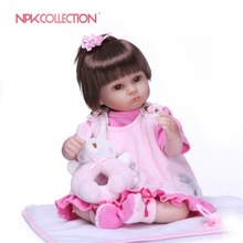 NPKCOLLECTION 16 ''40 cm Realista Silicone Renascer Baby Dolls Dolls Para Meninas Da Princesa Presente de Aniversário Bebes Reborn Bonecas de Vinil brinquedos 2024 - compre barato