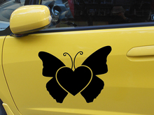 40cm x 33.8cm Heart Butterfly Car Sticker For Cars Door Side Truck Window Rear Windshield Vinyl Decal 8 Colors 2024 - buy cheap