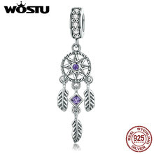 WOSTU Hot Sale Real 925 Sterling Silver Bohemia Dream Catcher Tassel Charms Bead For S925 Silver Bracelet Pendant Jewelry FIC841 2024 - buy cheap