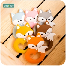 Bopoobo 1pc Silicone Rodent Fox Teether Pearl Silicone Baby Teether Bpa Free Silicone Teething Silicone Tiny Rod For Teeth Toys 2024 - buy cheap