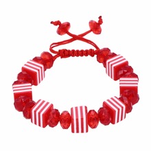 Pulsera trenzada con cuentas para mujer, brazalete de cuentas de resina, de colores, para regalo 2024 - compra barato