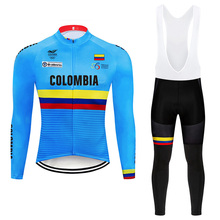 2019 pro equipe colômbia camisa de ciclismo 9d conjunto roupas bicicleta ropa ciclismo mtb respirável dos homens longo ciclismo wear 2024 - compre barato