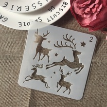 1Pcs 5inch Christmas Deer DIY Layering Stencils Wall Paint Scrapbook Coloring Embossing Album Decorative Paper Card Template 2024 - buy cheap