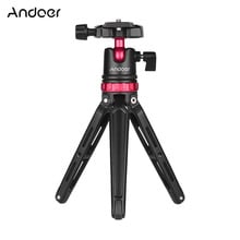 Andoer-Mini trípode de aluminio de viaje, soporte para cámara con trípode, para Canon, Nikon, Sony, DSLR, cámara deportiva de acción 2024 - compra barato