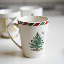 Caneca de café cerâmica árvore de natal, caneca estilo nórdico de café da manhã caneca capacidade de 400ml xícaras para bebidas de água de chá para presente 2024 - compre barato