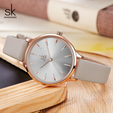 Shengke-Reloj de cuarzo con correa de cuero para Mujer, accesorio de pulsera informal, a la moda, 2020 SK 2024 - compra barato