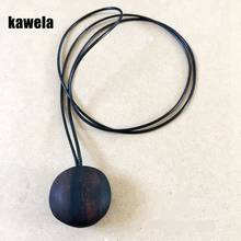 New Fashion Design Round Sandalwood Ball Pendant Adjusted Necklace 2024 - buy cheap