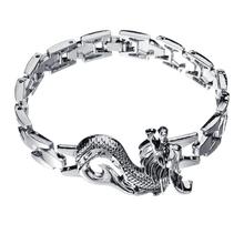 Pulsera de dragón de acero inoxidable para hombres, brazalete con personalidad, accesorios de decoración de joyería 2024 - compra barato