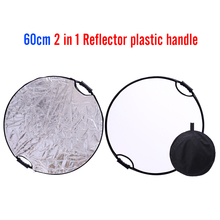 CY-reflector fotográfico portátil de 60cm y 24 pulgadas, soporte de mano, Reflector de iluminación fotográfica plegable 2024 - compra barato