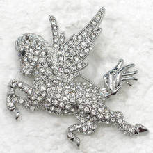 12pcs/lot Wholesale Fashion Brooch Rhinestone Angel horse Pin brooches  jewelry gift  C101563 2024 - buy cheap