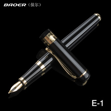 Bolígrafo escolar negro Baoer, pluma de metal de lujo para finanzas, bolígrafos de tinta de 0,5mm para escribir 2024 - compra barato