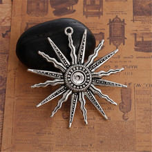 DoreenBeads Zinc Based Alloy Pendants Sun silver color  Charms DIY Components Handmade Accessories Charms, 1 Piece 2024 - buy cheap