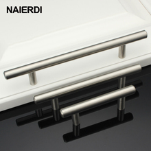 NAIERDI 4" ~ 24'' Stainless Steel Handles Diameter 12mm Kitchen Door Cabinet T Bar Straight Handle Pull Knobs Furniture Hardware 2024 - buy cheap