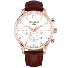 quartz wristwatch mens watches top brand luxury rose gold quartz leather strap watch 22 mm waterproof Sport wristwatches for men 2024 - buy cheap