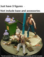 1/35 Night of the Zombies Eating Man (3 Figures)   Resin figure Model kits Miniature gk Unassembly Unpainted 2024 - buy cheap