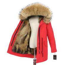 OFTBUY 2021 Real Fox Fur Coat Women Parka Winter Jacket Natural Raccoon Fur Trim Hood Long Outwear Detachable Waterproof Luxury 2024 - buy cheap