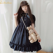 Cute Girls Black Lolita Cosplay Dress Halloween Costume Anime Cosplay Adult Summer Dress Women Gothic Lolita Girl Princess Dress 2024 - buy cheap