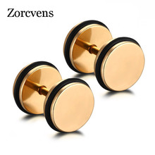 ZORCVENS 2022 New Fashion Six Colors Fashion Stud Earrings For Women High Quality Stanless Steel Jewelry 2024 - buy cheap