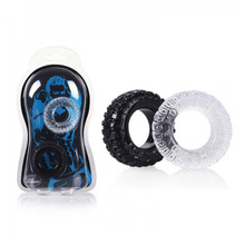RomeoNight Tyre Style Time Delay Silicone Penis Rings Set ( 2 Pcs/Set ), Male Sex Toys Cock Rings Adult Products 2024 - buy cheap