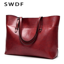 SWDF Brand Leather Tote Bag Women Handbags Female Designer Large Capacity Leisure Shoulder Bags Fashion Ladies Purses Tote Bag 2024 - buy cheap