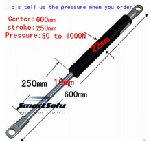 Бесплатная доставка 80 до 1000N сила 600 мм Центральное расстояние, 250 мм ход, пневматическая Автомобильная газовая пружина, подъемник Prop газовый пружина демпфер 2024 - купить недорого