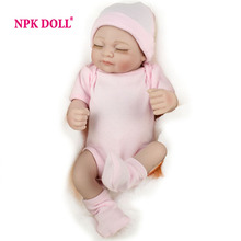 NPKDOLL 25cm Doll Reborn 10 Inch Full Body Silicone Girl Mini Doll Babies Toys Lifelike Newborn Baby Pink Romper 2024 - buy cheap