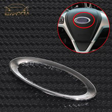 Reamocea Car ABS Steering Wheel Center Paillette Ring Trim Frame Cover for Ford Focus MK2 3 Fiesta Mondeo Ecosport Kuga 2015 2024 - buy cheap