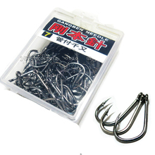 2 boxes/ lot Japan barbed hook high carbon steel strong sharp barbed fishing hooks with ring crooked mouth hook fishing tackles 2024 - buy cheap