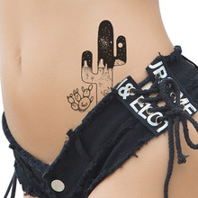 VANKIRS Fake Waterproof Cactus Galaxy Black Tattoos Stickers Waist Women Men Body Arm Tatoo Temporary Custom Makeup Tips Tattoo 2024 - buy cheap