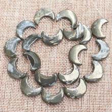 Natural Pyrite 15x20mm Moon shape beads 15inch,For DIY Jewelry Making !We provide mixed wholesale for all items! 2024 - buy cheap