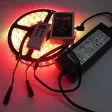 TM1812 ic лента 5 м 12 в 120 светодиодов/м Мечта Цвет 5050 smd RGB Светодиодная лента + 6803 контроллер + 12 В 10а мощность 2024 - купить недорого
