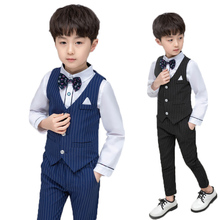Japanese Suits for Weddings Boys Kids Vest +Pants 2pcs Flower Boys Formal Tuxedo Dress Shirt Gentleman Party Clothing Sets 2024 - buy cheap