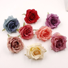 High quality Artificial Roses heads Wedding silk flower head DIY Decoration headdress wedding home party decoration Fake flower 2024 - buy cheap