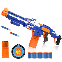 Eva2king Electric Soft Bullet Toy Gun For nerf Shooting Submachine Gun Weapon Soft Bullet Bursts Gun Funny Outdoors Toys For Kid 2024 - buy cheap