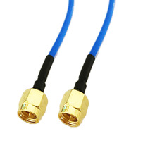 Полугибкий коаксиальный кабель 10/15/20/30/50 см с разъемом SMA типа «папа» на SMA Blue RG405 086 2024 - купить недорого