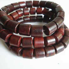 BRO894 браслеты из натурального красного сандалового дерева, молитва, Malas, Йога, браслеты для медитации, 10 мм, цилиндрические бусины 2024 - купить недорого
