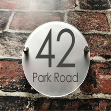 Customized Transparent Acrylic House Number Plaques Sign Plates House Signs with Frosted Films 2024 - buy cheap