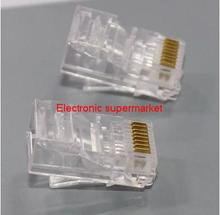 100 шт./лот RJ45 8P8C модульный сетевой разъем, Ethernet разъем 2024 - купить недорого