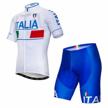 Conjunto de Ropa de Ciclismo de secado rápido, Jersey de poliéster de 100%, Ropa para bicicleta de montaña, color blanco italiano 2024 - compra barato