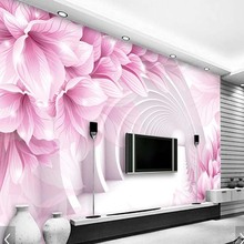 Flower Wallpaper Mural Print Photo Wall Paper for Bedroom Home Wall Decor Murales De Pared 3d Flores Wallpapers for Living Room 2024 - buy cheap