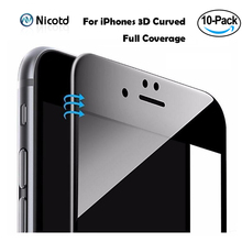 10pcs/lot 3D Curved Carbon Fiber Soft Edge Tempered Glass For iPhone 8 Plus 6S 6 Plus Phone Screen Protector Film For iPhone 7 8 2024 - buy cheap