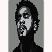 J Cole-pegatina de pared de Arte de seda, póster de arte, arte de bosque, Hip Hop, regalo de decoración, novedad 2024 - compra barato